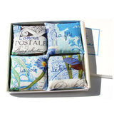 4 printed cotton lavender sachets.