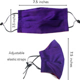 2 layers tie dye cotton and Dupioni silk mask