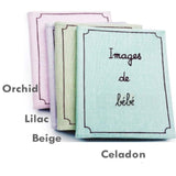 Simple "bebe" photo album.   In 15 linen colors