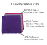 3 layers Dupioni silk mask available in 6 colors